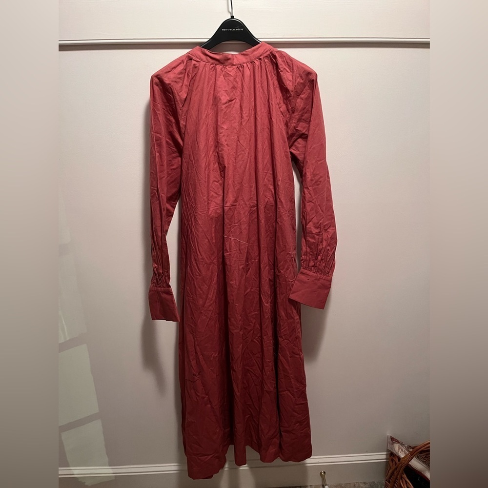 Free People Charlie Dress Maxi Shirtdress Redwood Size Small NWT - Picture 8 of 14